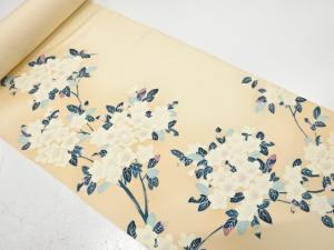 アンティーク　手描友禅　枝花模様　訪問着反物